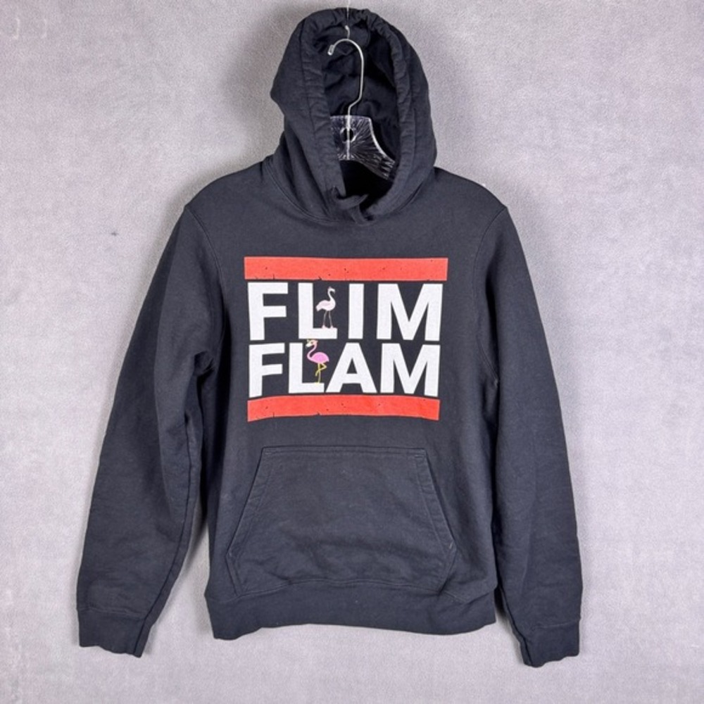 Flim Flam Unisex Black Hoodie Size Small‎ Pullover Read!